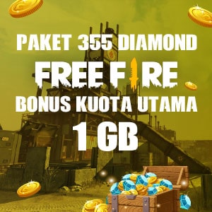 355 Diamonds + 1GB Kuota Data Utama